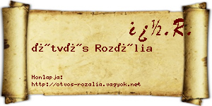 Ötvös Rozália névjegykártya
