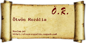 Ötvös Rozália névjegykártya