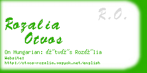 rozalia otvos business card